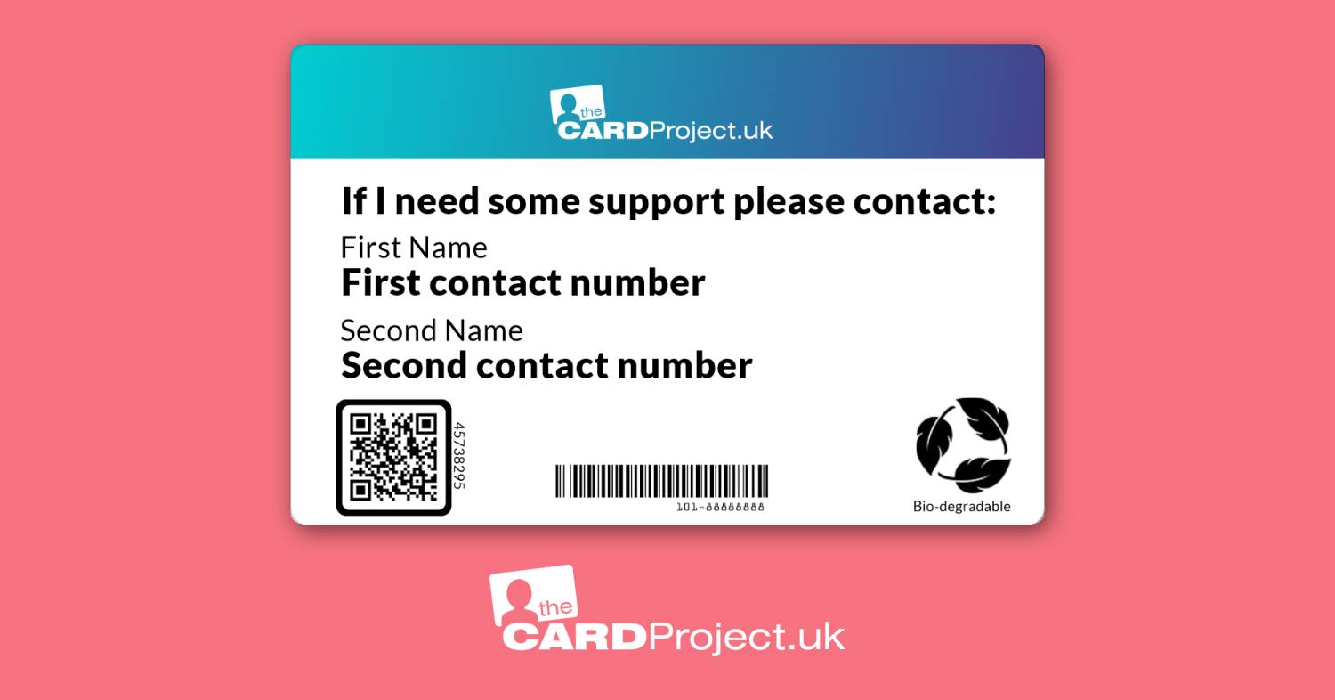 Deaf. Sign Language Awareness Medical ID Alert Card  (REAR)